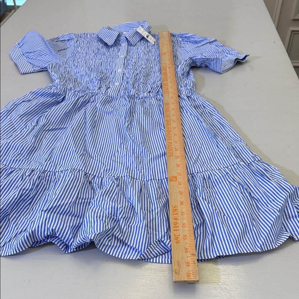 CLEAROUT J. Crew Striped smocked shirt-dress Size Small - Picture 8 of 9